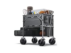 Everyfun 480Lbs Foldable Double Decker Wagon