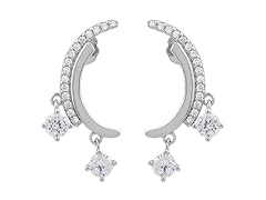 Sterling Silver CZ Crawler Earrings