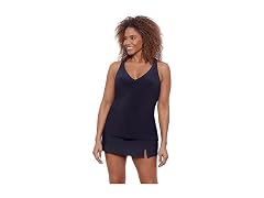 Aqua Green Women (XL) V-neck Full Coverage Top