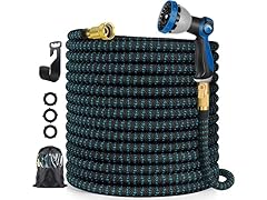 100ft Garden Hose with Spray Nozzle