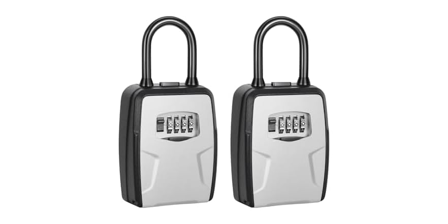Fayleeko Portable Key Lock Box, Lock Box Wall Mo