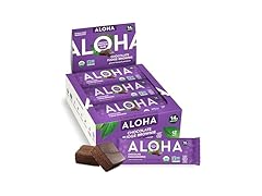 12CT ALOHA Organic Plant-Based Protein Bars Chocolate Fudge