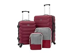 Wrangler 4 Piece Miami Luggage and Packing Cubes Set