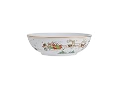 Fitz and Floyd St. Nicholas Gold Banded Serving Bowl