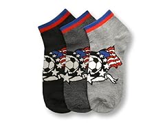 6-Pack Boys USA Soccer (Sock Sizes 9-13)