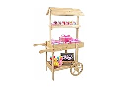 Sunnydaze Flower Cart Display Stand with Wheels