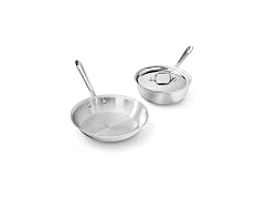 All-Clad Stainless Steel Cookware Saucier + 10” Fry Pan