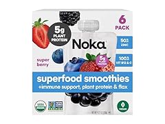 (6PK) Noka Organic Superfood Fruit Smoothie Pouches