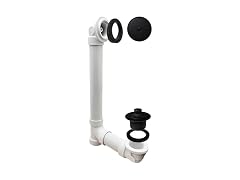 Westbrass Pull & Drain Sch. 40 PVC Bath Waste- Black