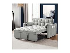 SumKea 55'' 3-in-1 Futon 2-Seater Loveseat Pull Out Couch