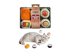 SPOT Sushi Roll Take-Out Cat Toys, Catnip