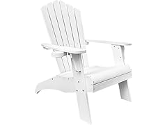 Qomotop Poly Lumber Adirondack Chair wCup Holder