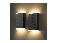 UGDLUCK BH-1051 Solar Wall Light Outdoor 2Pk Sconce