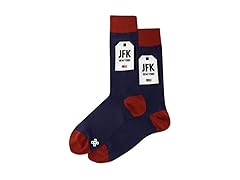 Mens NYC Luggage Tag Crew Socks
