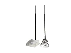Petmate Clean Response Aluminum Rake and Pan, Large