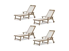 LUE BONA Set of 4 Teak Lounge Chairs 