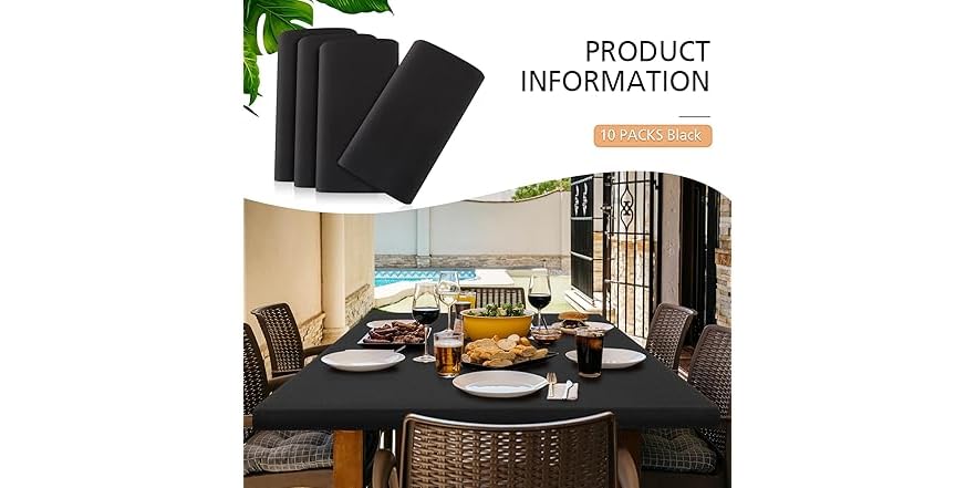 10 Pack Fitted Stretch Table Covers