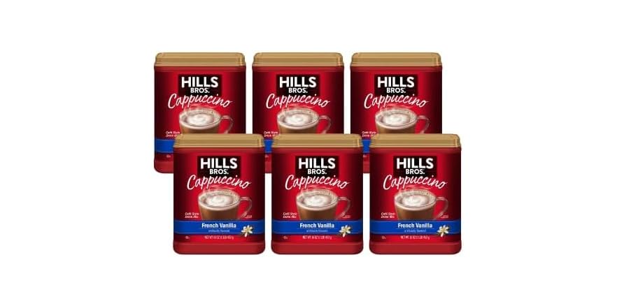 6 Pounds (6x 16 Ounce) Hills Bros French Vanilla Instant Cappuccino + Free Shipping w/ Prime