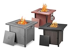 Qomotop 28 in. Propane Fire Pit Table