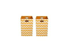 2-Pc Tall Bin Bundle - Orange Chevron
