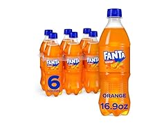 6PK Fanta Orange Soda Soft Drink, 16.9 fl oz
