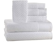 6-Piece 100% Cotton Chevron Towel Set