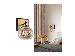 Black Gold Wall Sconces, Modern 1-Light 