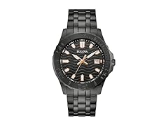 Bulova Mens Sport Watch Black RoseGold 42mm