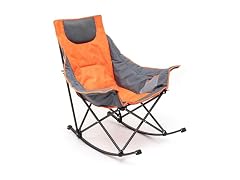 SUNNYFEEL Orange Rocking Camping Chair 500lbs