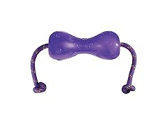 KONG Squeezz Dumbbell with Rope for Dogs, Small
