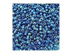 Capri Blue AB Silver Lined Miyuki Japanese round seed beads