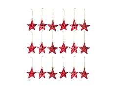 ABOOFAN 18Pcs Christmas Tree Hanging Ornaments Glitter Star