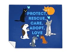 Protect, Rescue, Care, Adopt, Love Mink Fleece Blanket