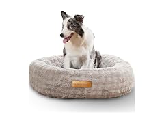 Modern Threads Calming Donut Dog Bed, Grey