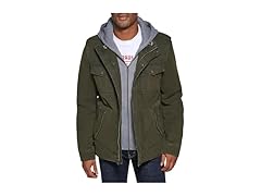 Levis Mens Washed Cotton Military Jacket