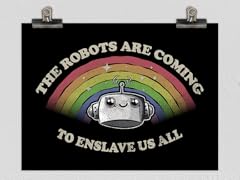 Robot Rainbow Matte Poster