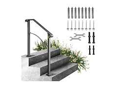 Handrails for Outdoor Steps, Fit 2 or 3 Steps