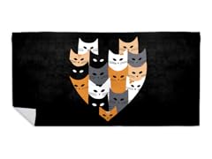 Cats = Happiness Beach Towel