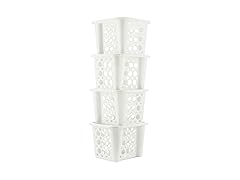 Mini Stackable White Container 4Pk