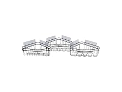 Bath Bliss 3pc Adhesive Mounted Corner Shower Caddy