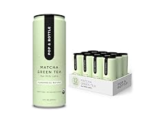12PK Pop & Bottle, Oat Milk Lattes - Matcha Green Tea