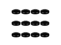Mega Candles 12 pcs Unscented Black Floating Candles