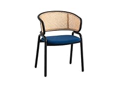 LeisureMod EC20NBU Ervilla Dining Chair Navy Blue