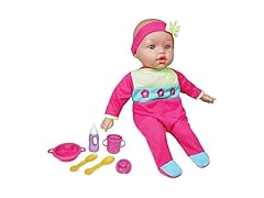Lissi: 15" Moving Face Baby Doll - Pink-Green-Blue