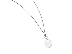 "Love" Engraved Heart Dangle Necklace