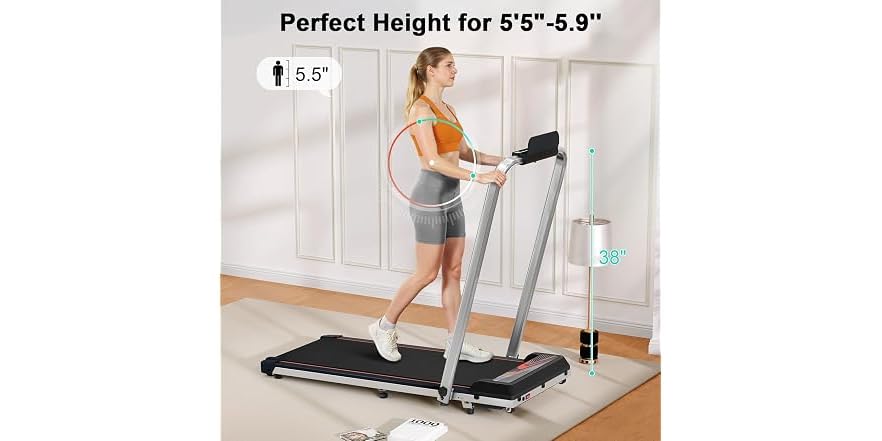 Computer Inclined Moonfox Treadmill with Incline, 3 in 1 Under Desk Treadmill
