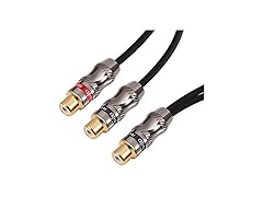 2-Pack Devinal RCA Y-Cable Adapter 10"