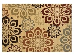 Emery Beige-Rust Floral Rug (Multiple Sizes)