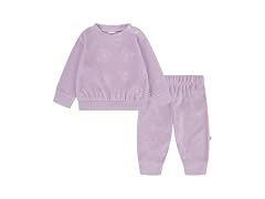 Huggies Velour Crewneck Sweatshirt Jogger Set