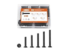  M6 Flat Head Socket Screws Kit 50Pcs